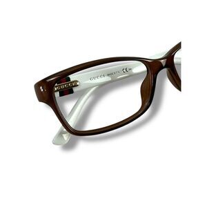 Gucci Women's Havana Eyeglass Frames Style 3645 Rectangular Frame Brown White Lo